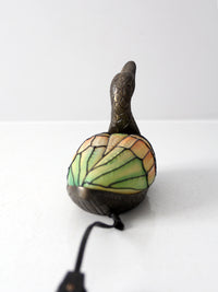 vintage stained glass duck lamp
