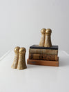 vintage brass tassel bookends pair
