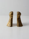 vintage brass tassel bookends pair
