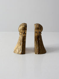 vintage brass tassel bookends pair