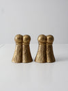 vintage brass tassel bookends pair