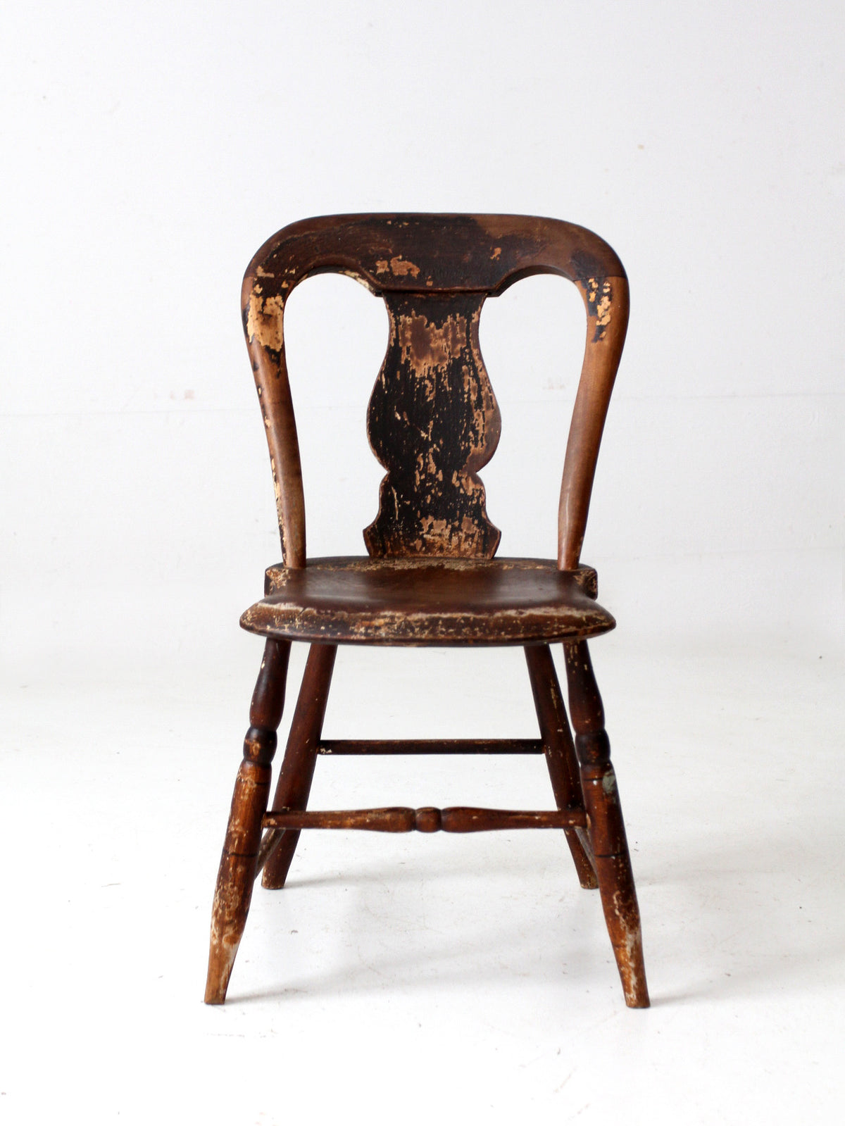 antique balloon back dining chair