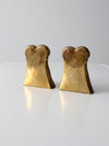 vintage brass tassel bookends pair