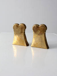 vintage brass tassel bookends pair