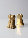 vintage brass tassel bookends pair