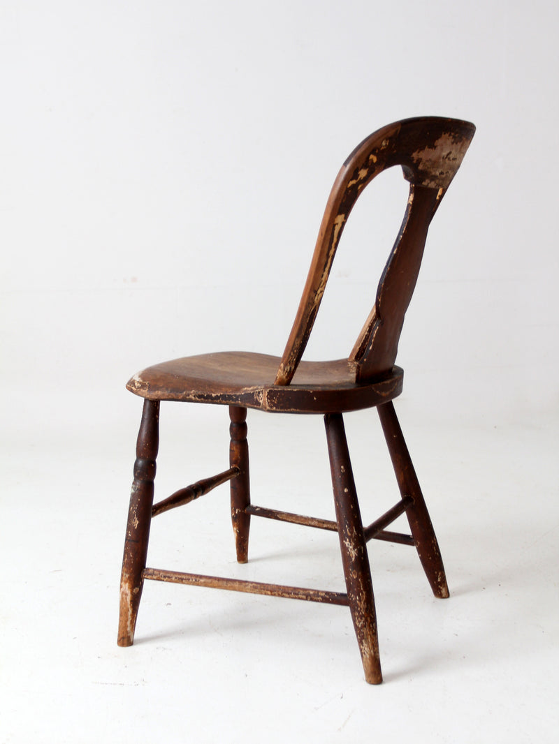 antique balloon back dining chair