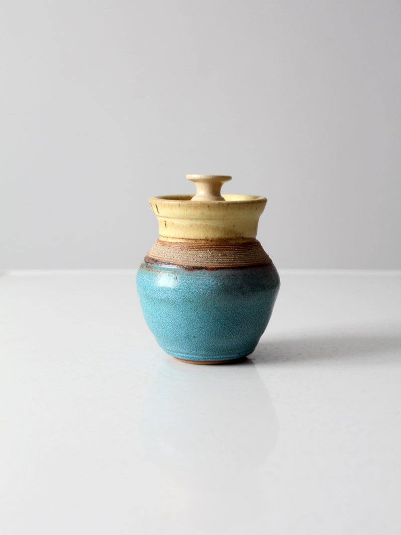 vintage studio pottery jar