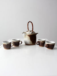 vintage Japanese studio pottery tea set