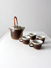 vintage Japanese studio pottery tea set