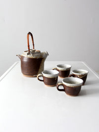 vintage Japanese studio pottery tea set