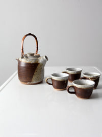 vintage Japanese studio pottery tea set