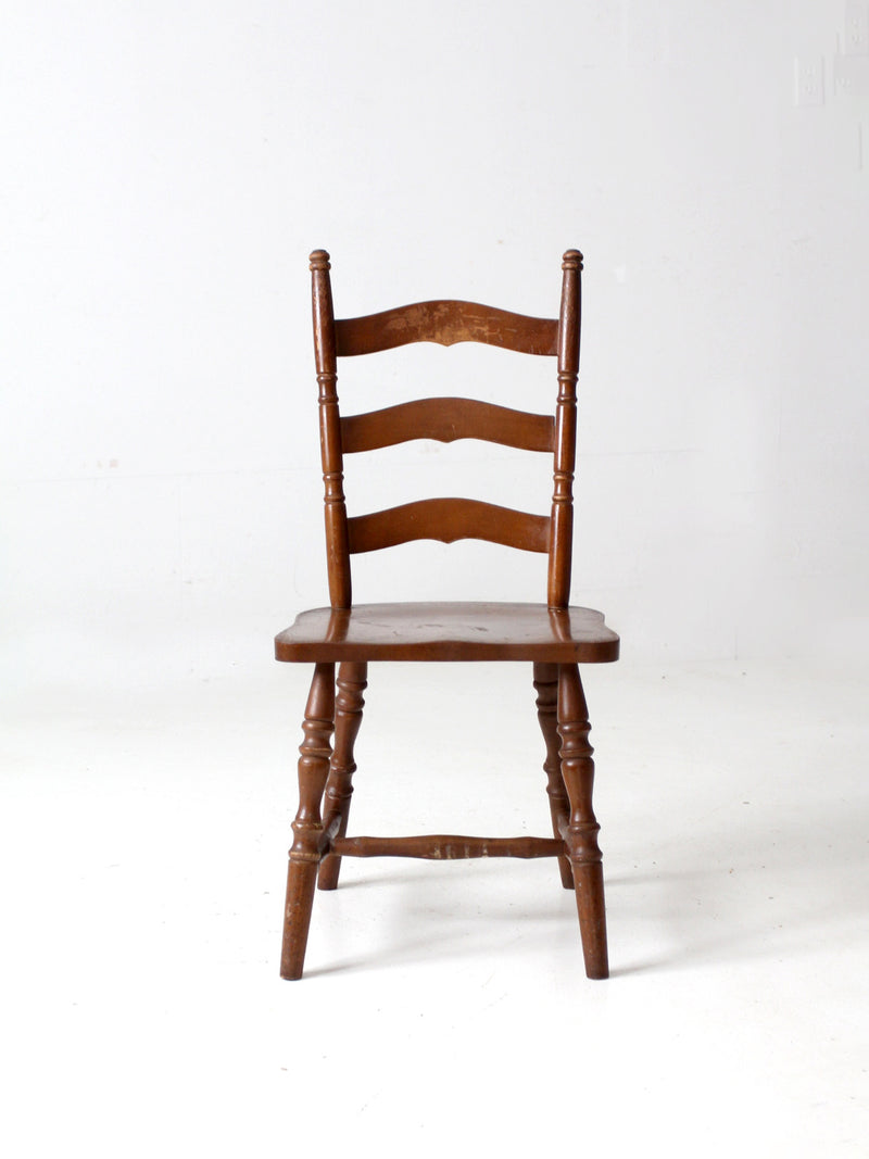 vintage wooden ladder back chair