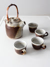 vintage Japanese studio pottery tea set