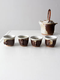 vintage Japanese studio pottery tea set