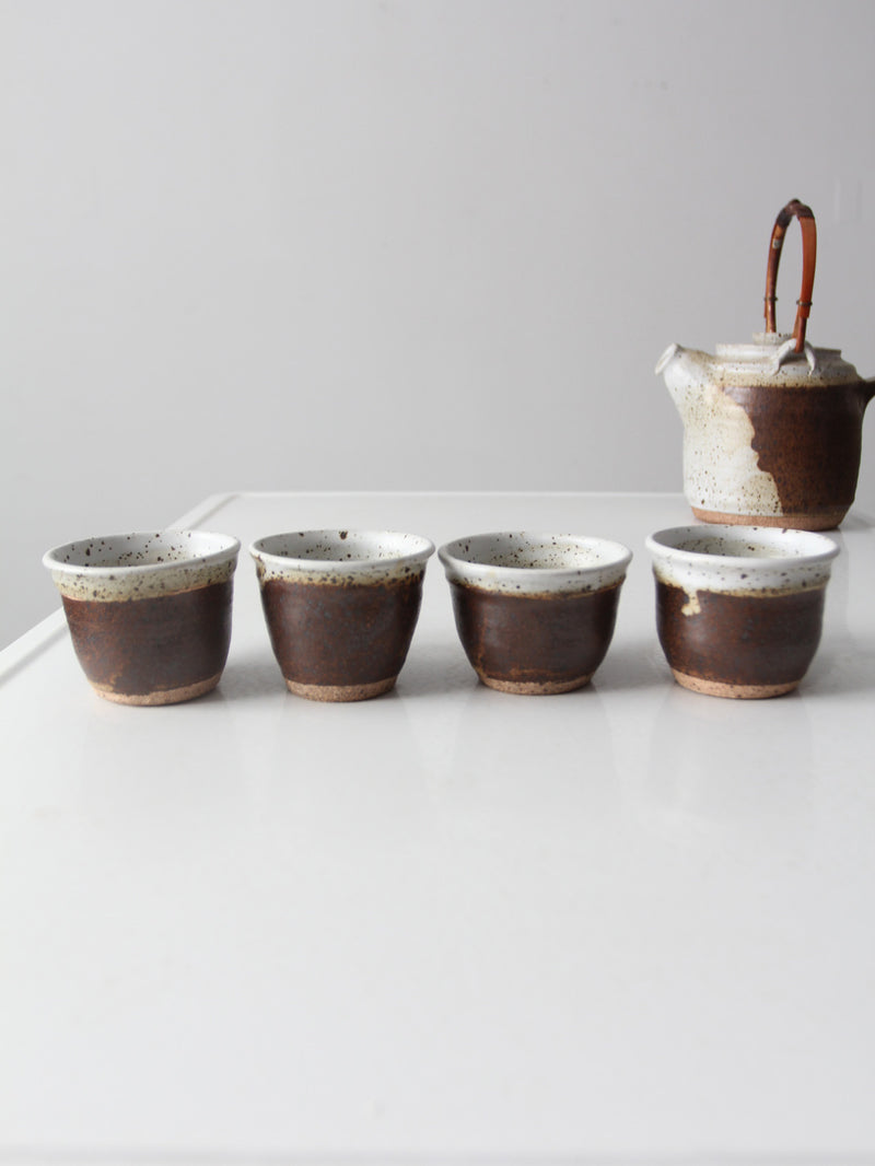vintage Japanese studio pottery tea set