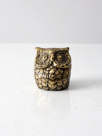 vintage brass owl