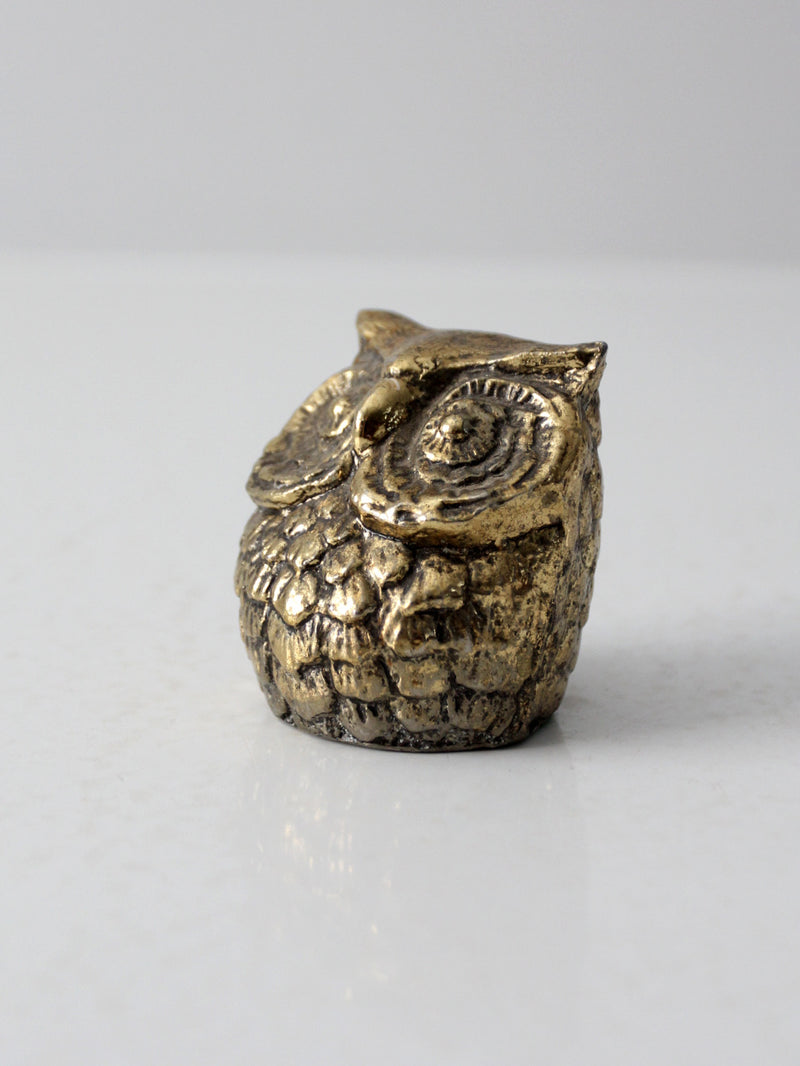 vintage brass owl