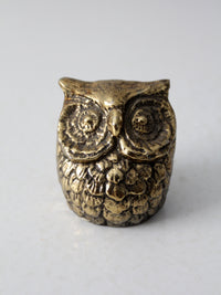 vintage brass owl