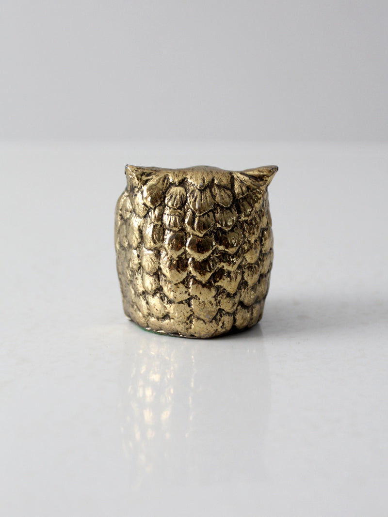 vintage brass owl