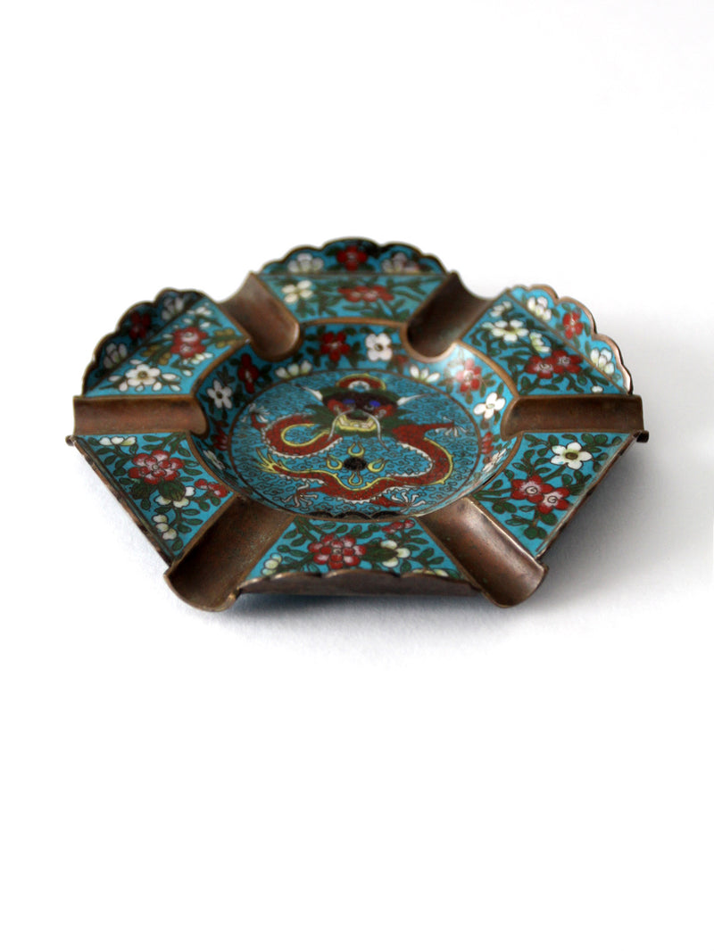 antique Chinese cloisonne ashtray