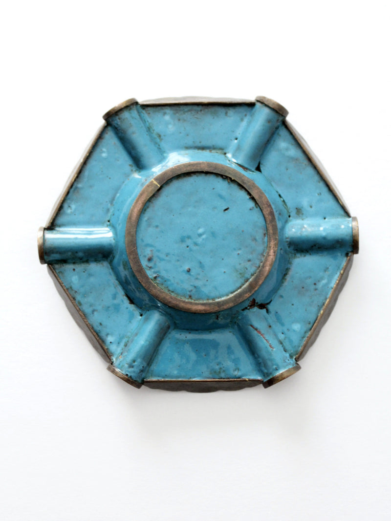 antique Chinese cloisonne ashtray