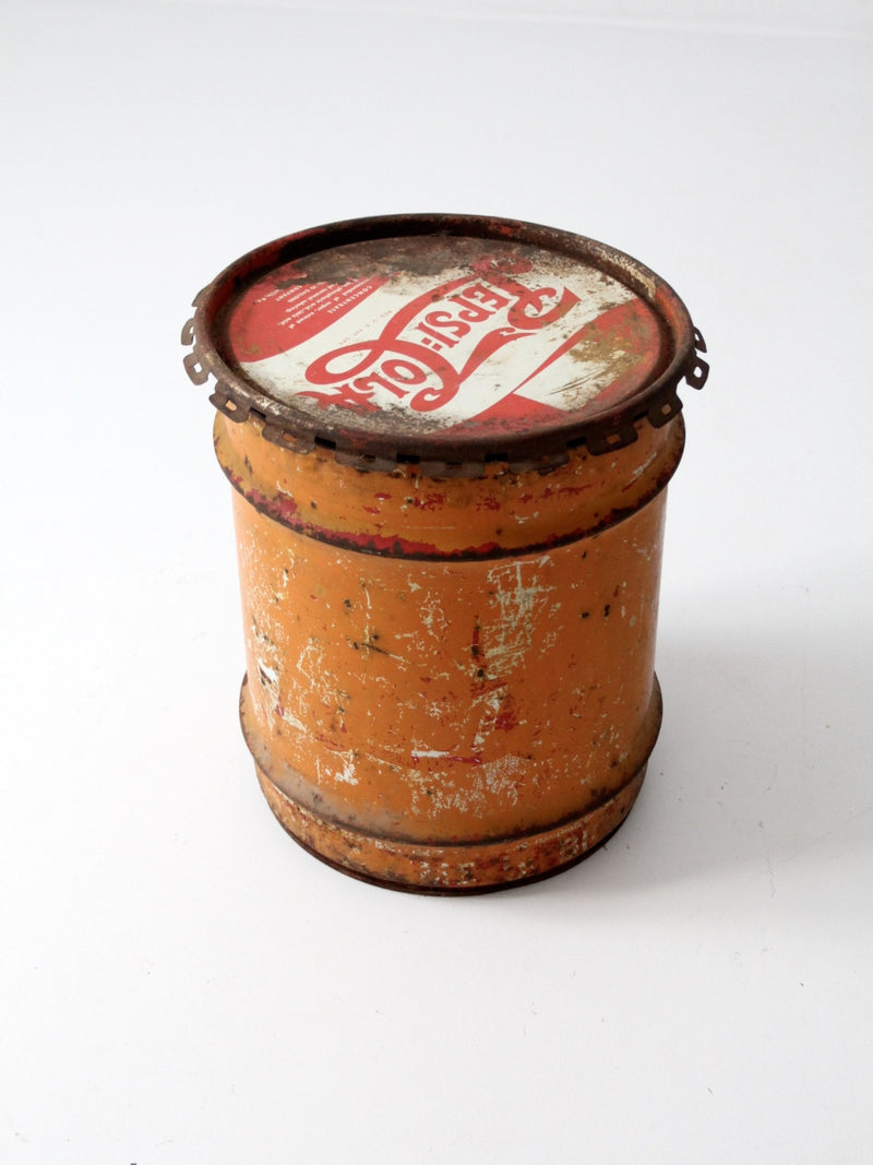 vintage Pepsi-Cola syrup drum