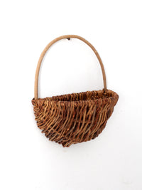 vintage woven wall basket