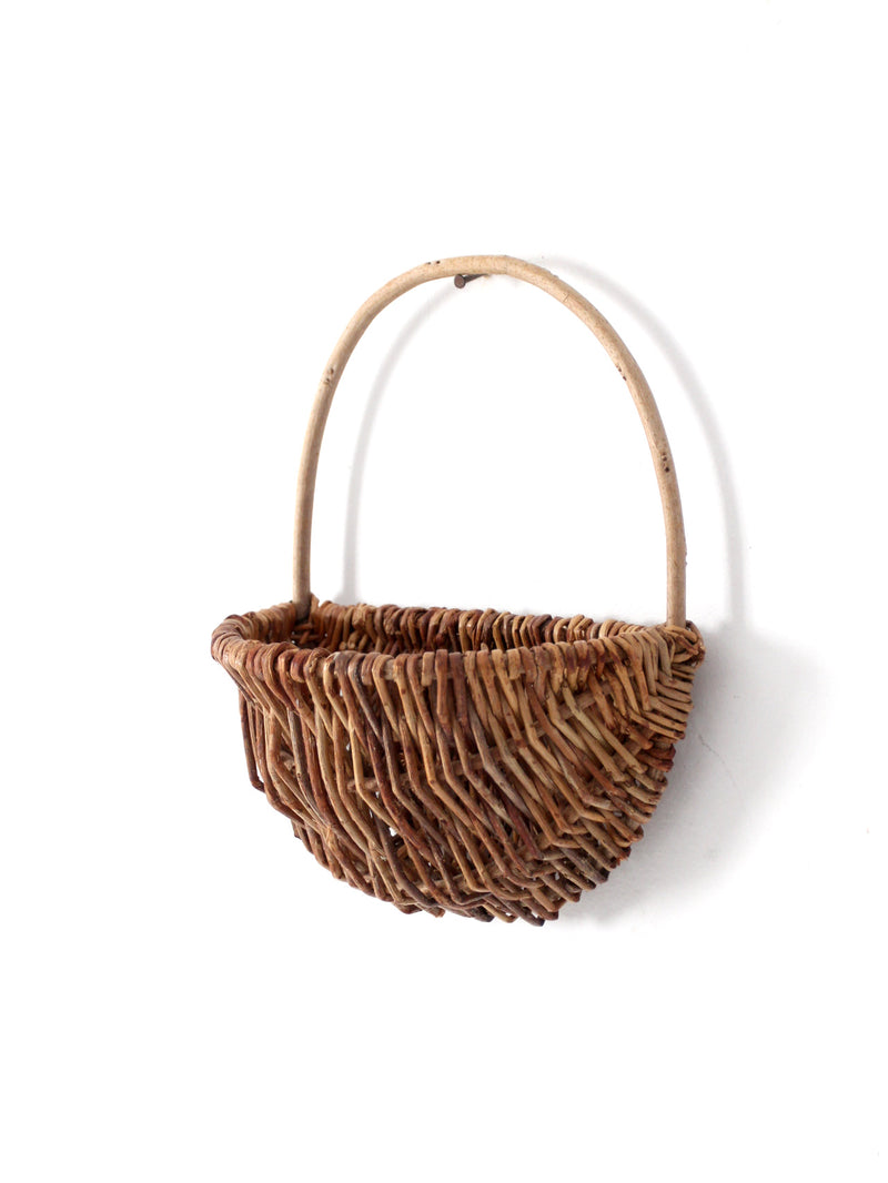vintage woven wall basket