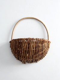 vintage woven wall basket