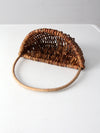 vintage woven wall basket