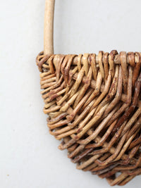 vintage woven wall basket