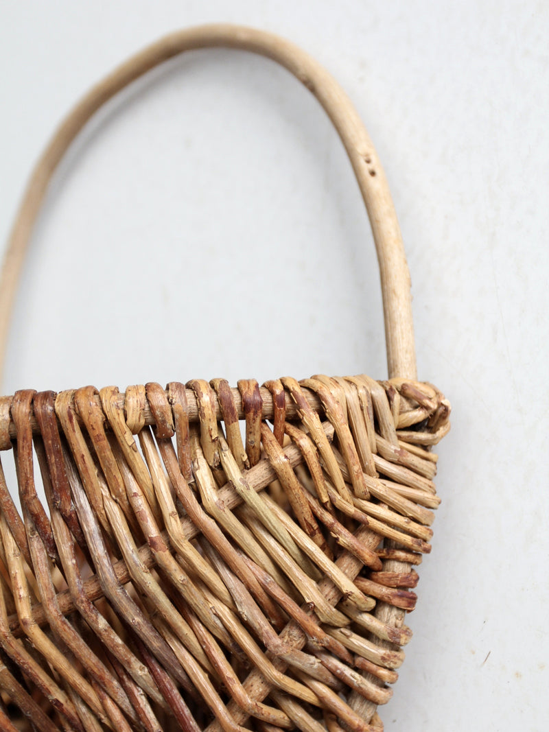 vintage woven wall basket