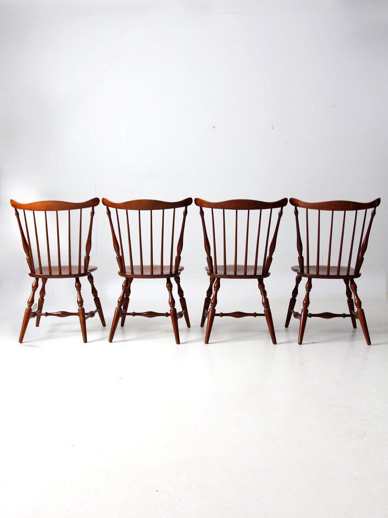 mid-century Windsor dining chairs set of 4