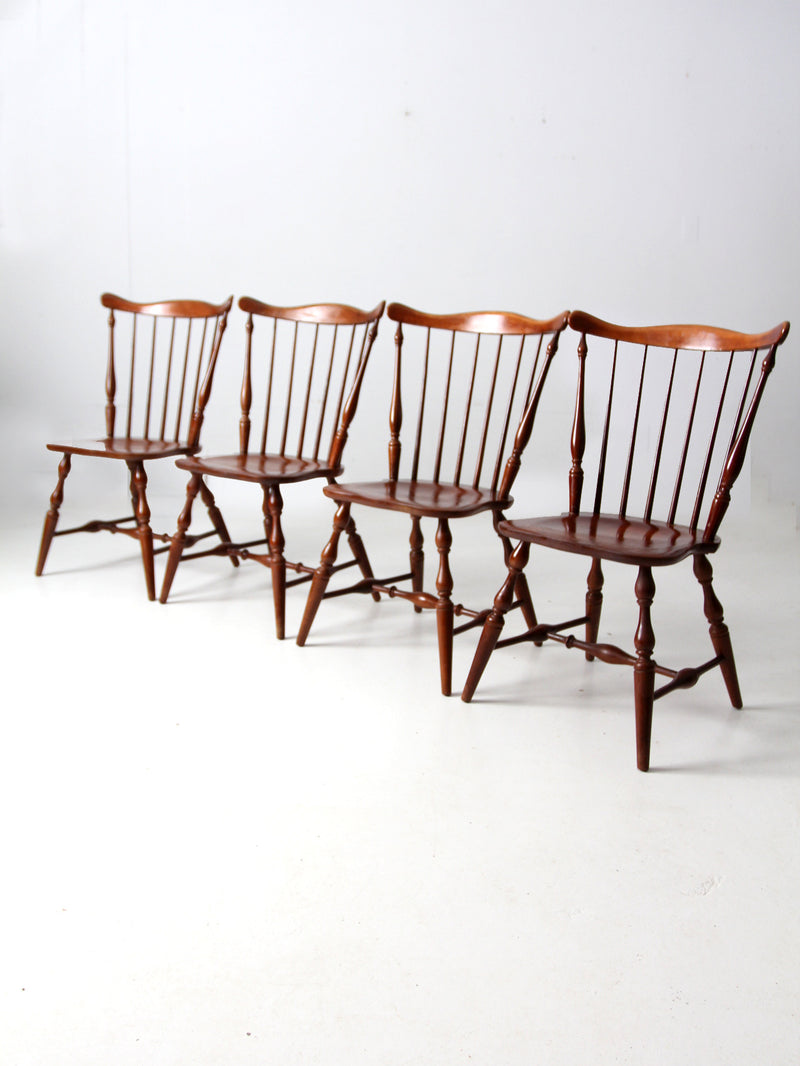 mid-century Windsor dining chairs set of 4