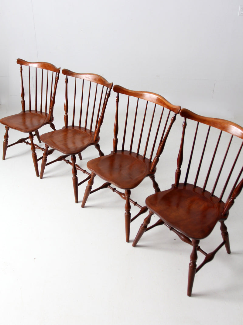 mid-century Windsor dining chairs set of 4