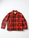 vintage plaid hunting coat