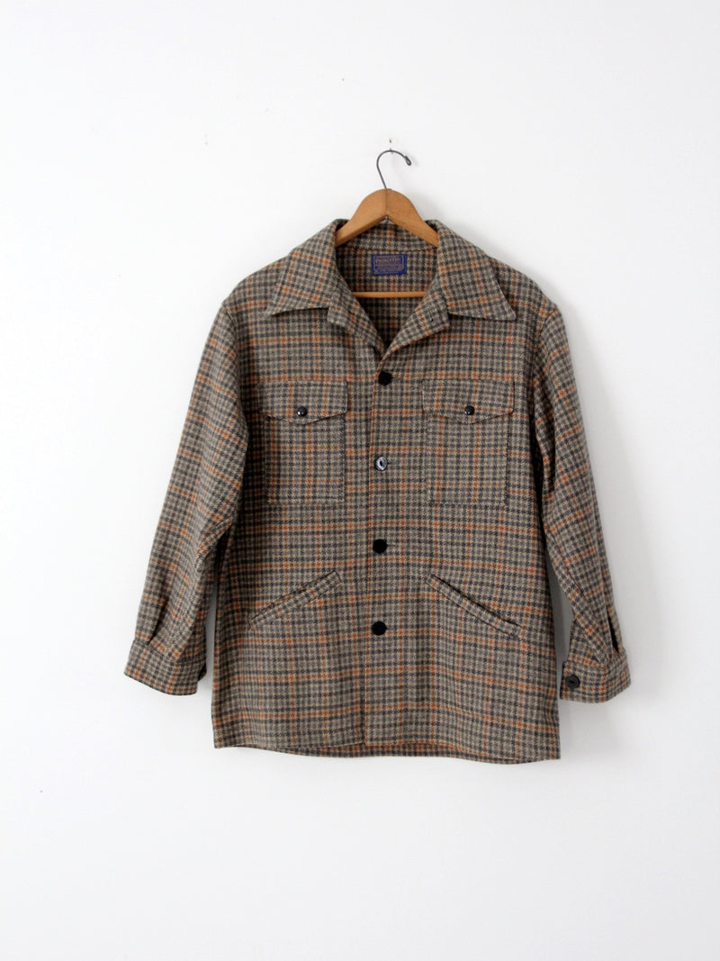 vintage 60s Pendleton plaid coat