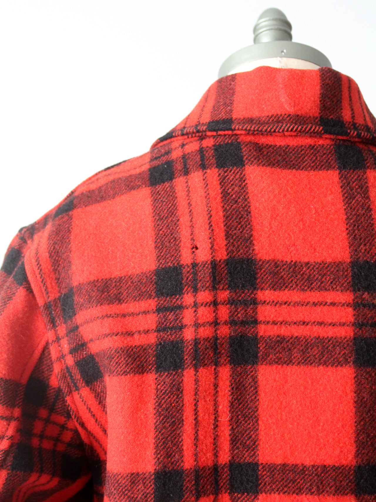 Vtg 60's Minnesota Woolen Co Flannel Plaid Shirt L