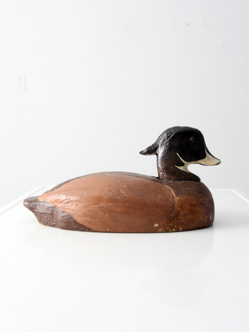 vintage cork wood duck decoy