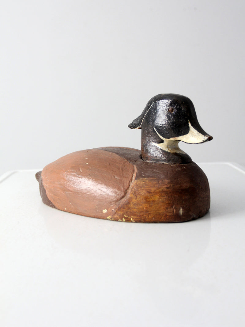 vintage cork wood duck decoy