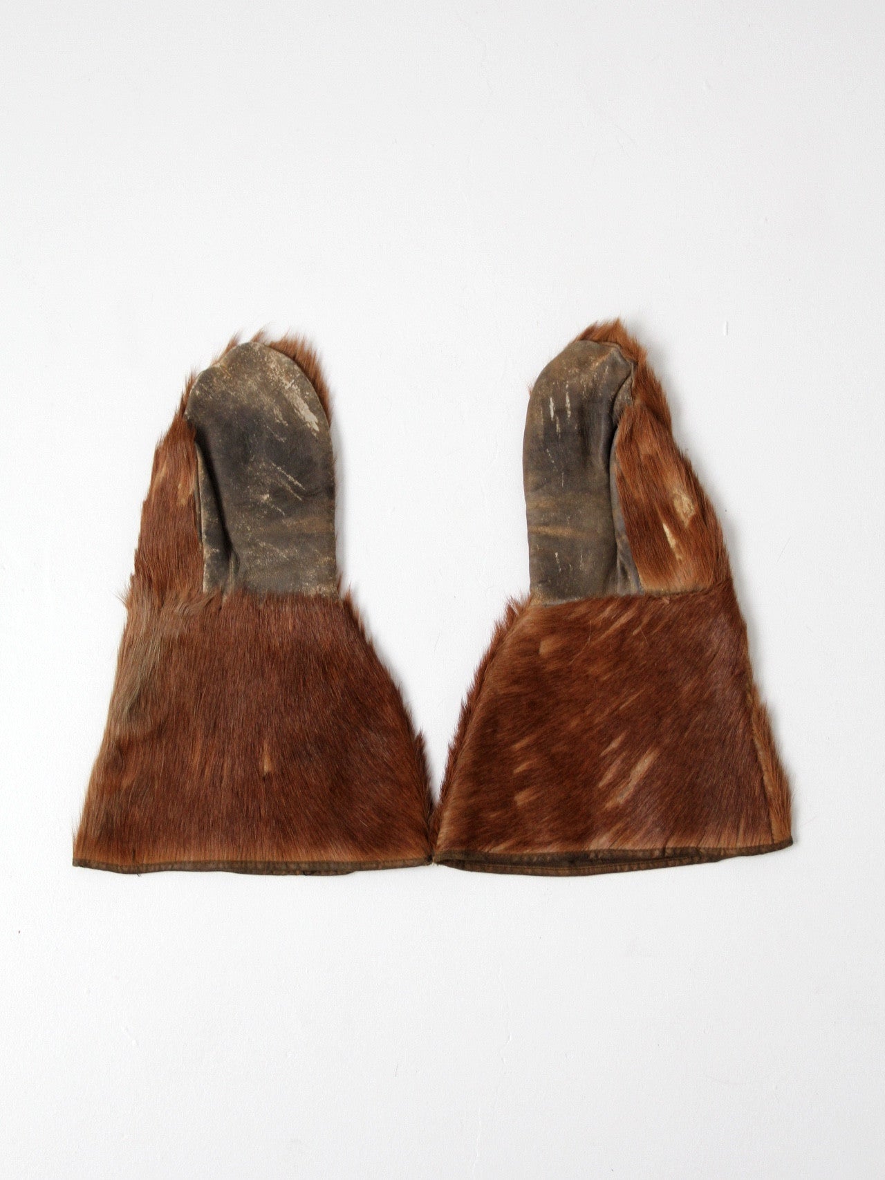 antique fur mittens