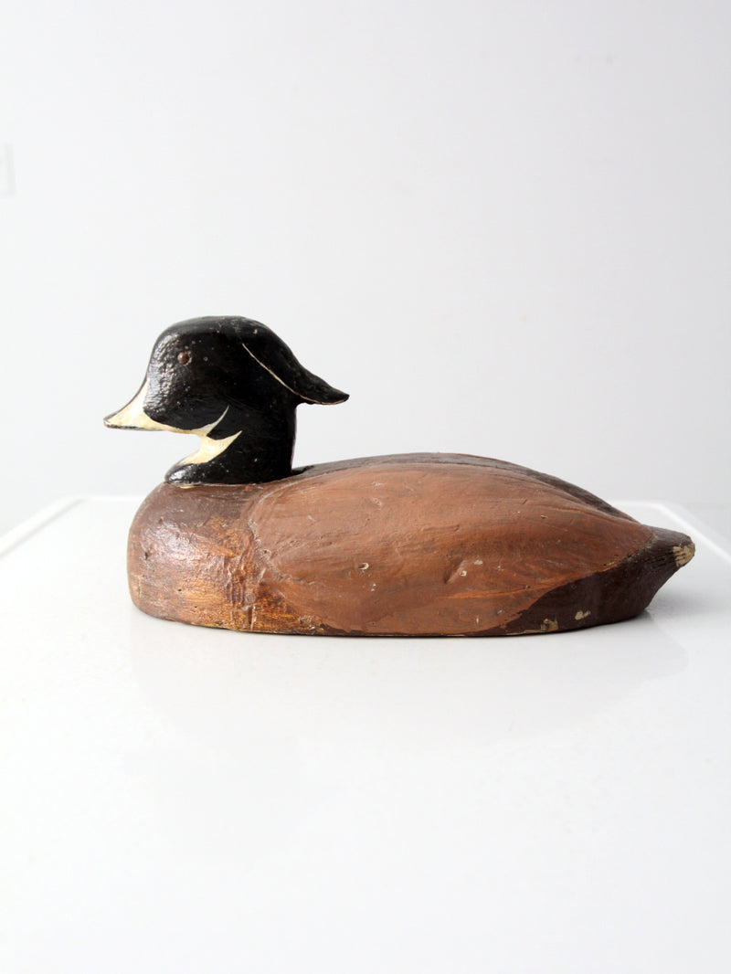 vintage cork wood duck decoy