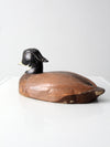 vintage cork wood duck decoy