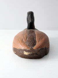 vintage cork wood duck decoy