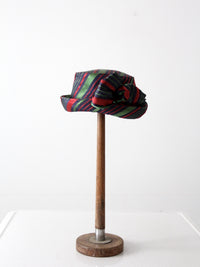 vintage 50s satin derby hat
