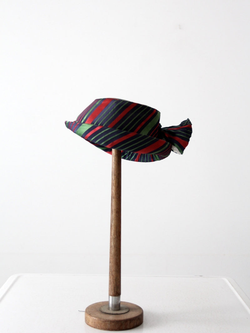 vintage 50s satin derby hat