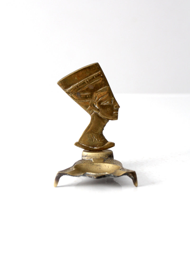 vintage brass Nefertiti ashtray