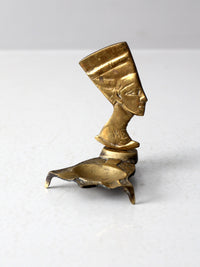 vintage brass Nefertiti ashtray