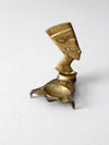 vintage brass Nefertiti ashtray