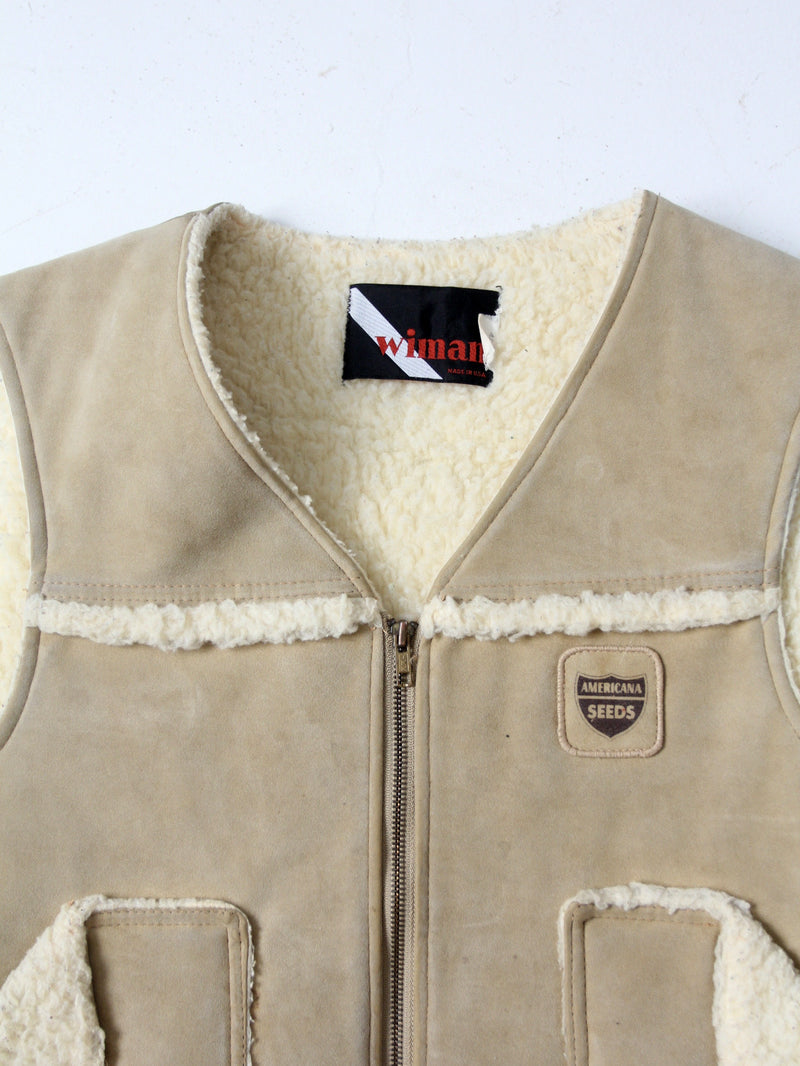 vintage 70s Wiman American Seeds vest